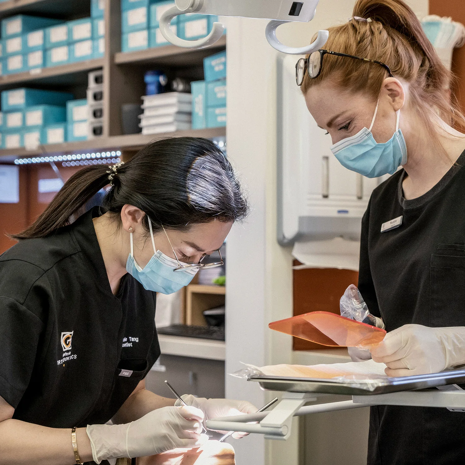 Dr Stephanie Tang during orthodontic treatment consultation.